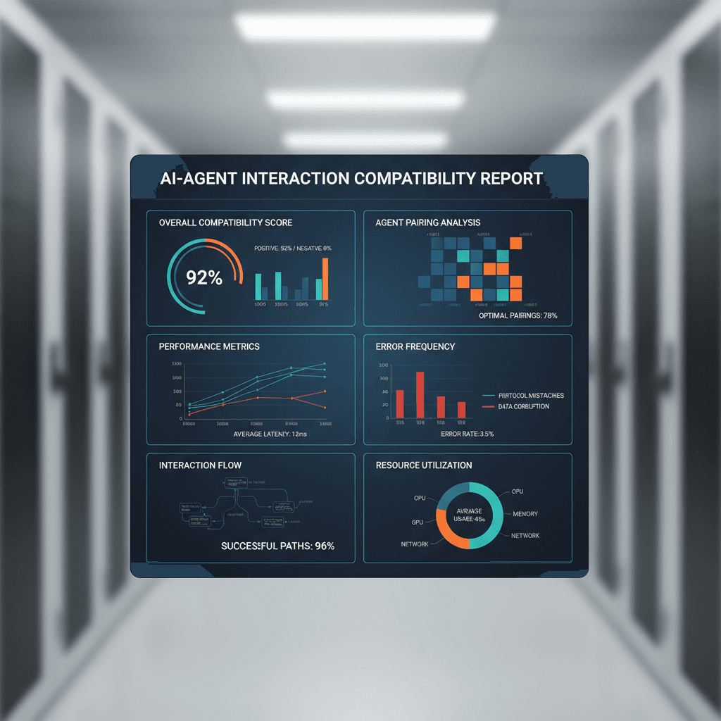 Digital dashboard showing detailed AI compatibility reports with charts and metrics